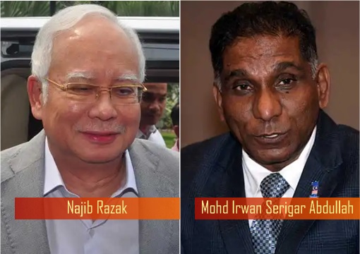 Najib Razak and Mohd Irwan Serigar Abdullah