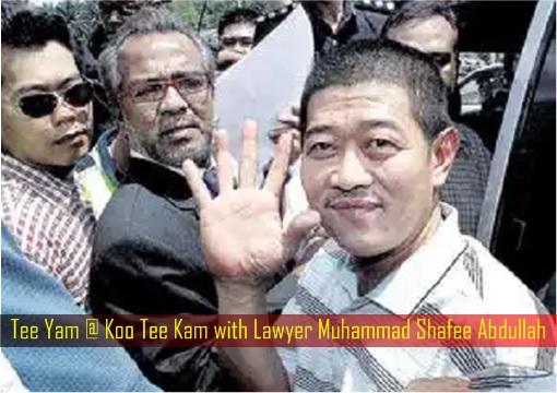 Triad Boss Tee Yam alias Koo Tee Kam with Lawyer Muhammad Shafee Abdullah