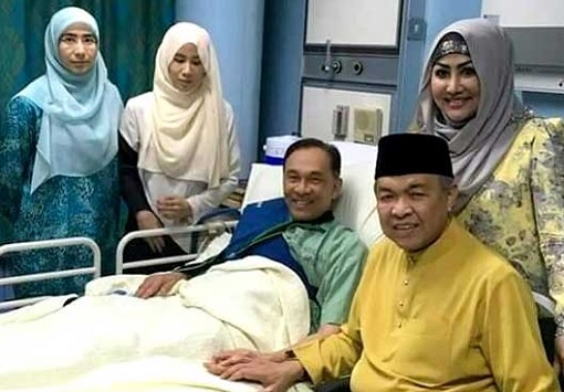 Zahid Hamidi Visits Anwar Ibrahim in Hospital