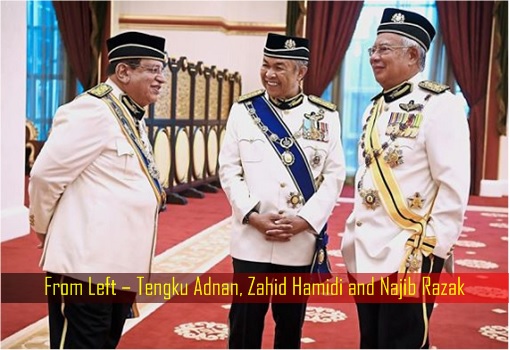 From Left – Tengku Adnan, Zahid Hamidi and Najib Razak