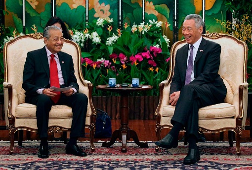 Malaysia PM Mahathir Mohamad Visits Singapore PM Lee Hsien Loong