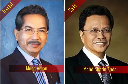 Sabah Chief Minister - Musa Aman - Shafie Apdal - Valid - Invalid