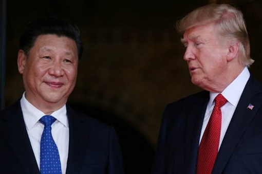 Chinese President Xi Jinping with US President Donald Trump