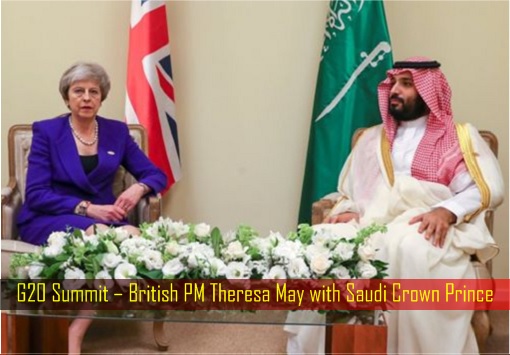 G20 Summit – British PM Theresa May with Saudi Crown Prince