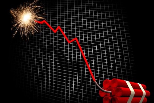 Stock Market Crash - Explode - Recession