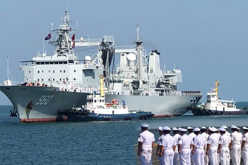 China Warships Dock At Cambodia