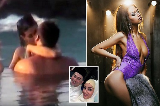Malaysia King - Sultan Muhammad V - Married Miss Moscow Oksana Voevodina - Sex in Swimming Pool