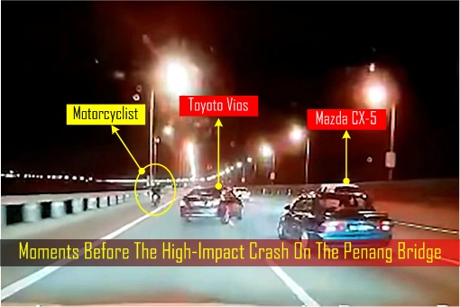 Moments Before The High-Impact Crash On The Penang Bridge