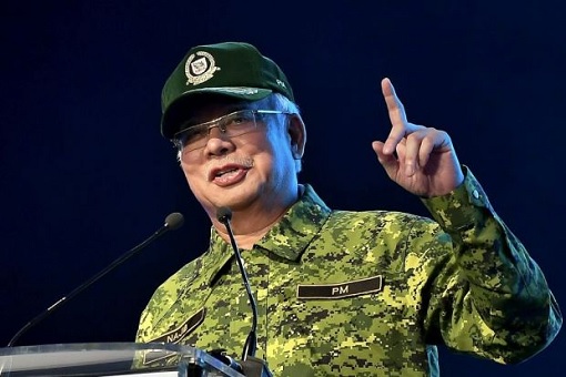 Najib Razak - Wearing Military Fatigue Uniform