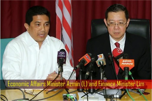 Economic Affairs Minister Azmin and Finance Minister Lim