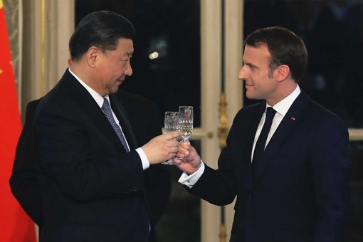 Chinese President Xi Jinping and French President Emmanuel Macron