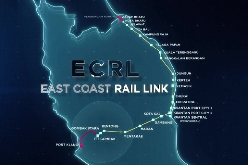 ECRL - East Coast Rail Link - Map