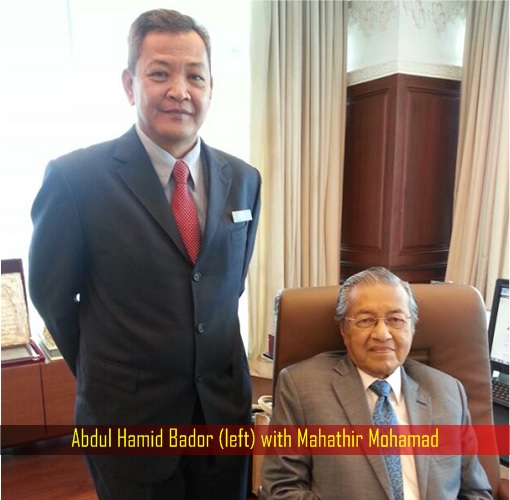 Abdul Hamid Bador with Mahathir Mohamad