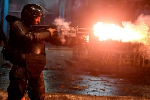 Indonesia 2019 Presidential Election - Riot - Firing Tear Gas
