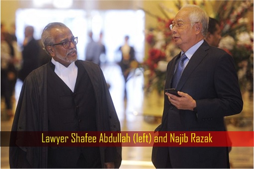 Lawyer Shafee Abdullah and Najib Razak