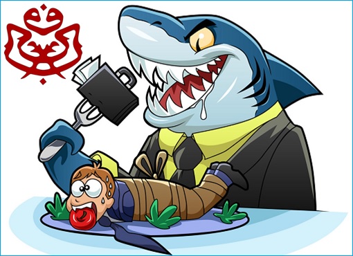 UMNO Corrupt Big Shark - Cartoon