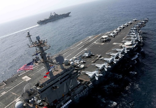 US Aircraft Carrier and War Ship