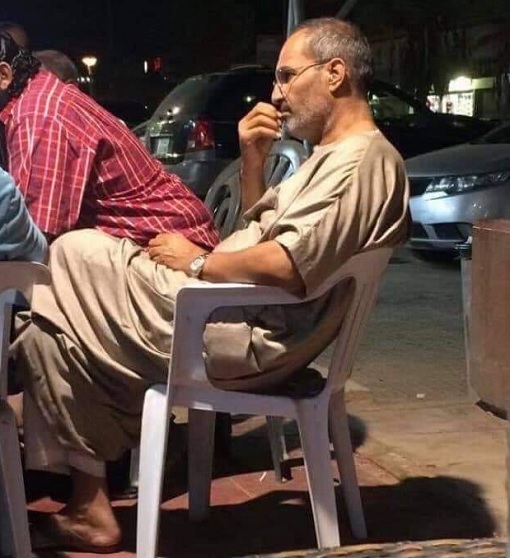 Steve Jobs Having Coffee In Cairo Egypt