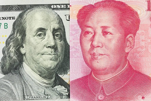US Dollar and China Yuan - Head Figure