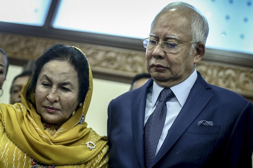 Najib Razak and Rosmah Mansor - Upset and Sad