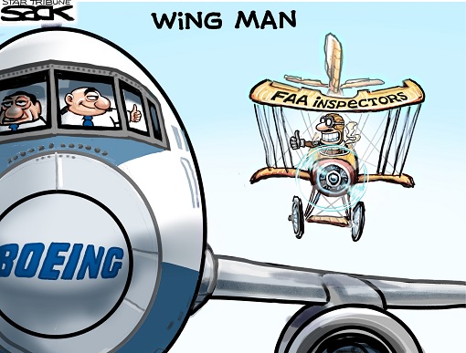 FAA and Boeing - Cover Up Scandal - Cartoon