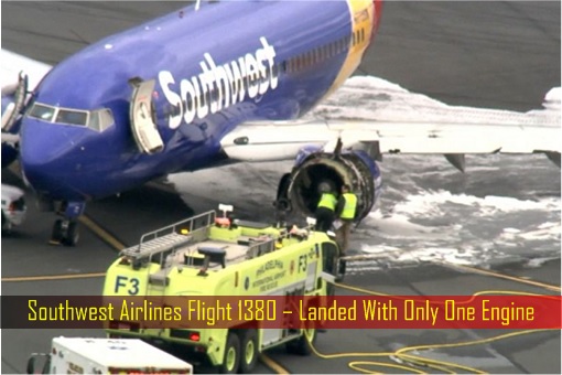 Southwest Airlines Flight 1380 – Landed With Only One Engine