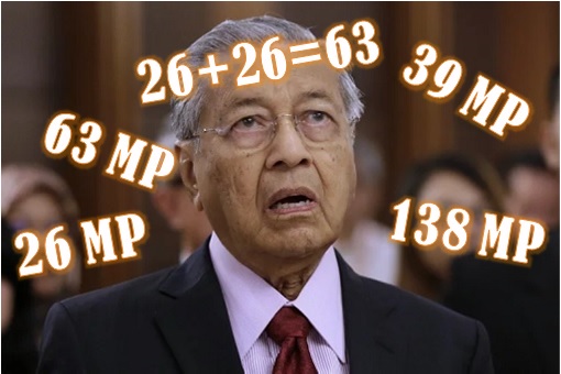 Mahathir Confused - 138 MPs SD In Support Of Mahathir - Math Fail