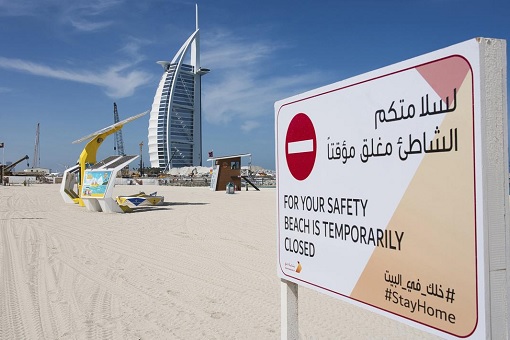 Coronavirus - Dubai Beach Lockdown