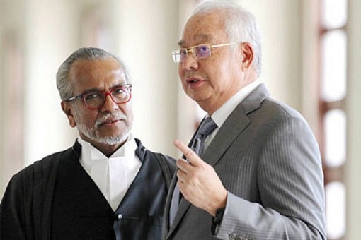 Najib Razak and Lawyer Shafee Abdullah