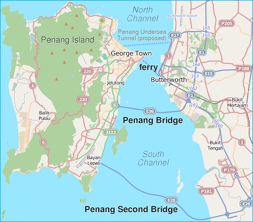 Penang Undersea Tunnel Project - Map