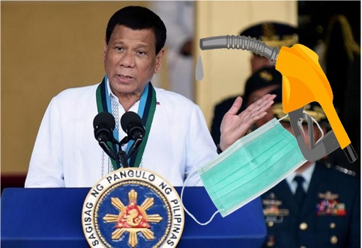 Philippines President Duterte - Wash and Disinfect Face Mask with Gasoline Petrol