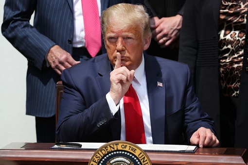 President Donald Trump - Silent Gesture