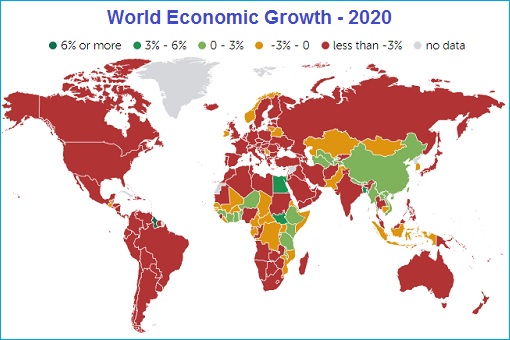 World Economic Growth 2020 - Map