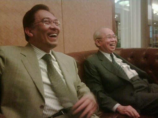 Anwar Ibrahim and Tengku Razaleigh - Laughing