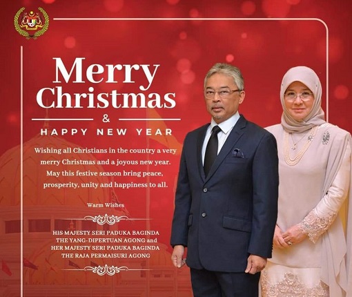 2020 Christmas Greeting - Wishes From Agong and Permaisuri - King and Queen