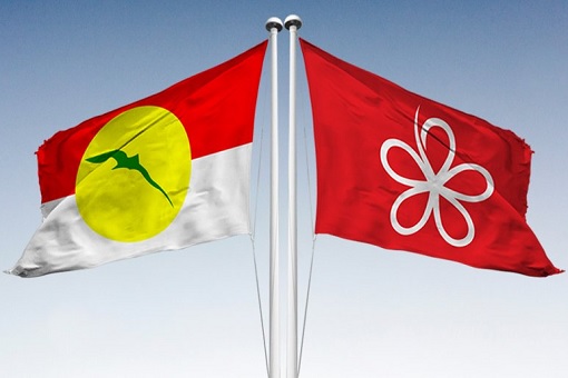 UMNO and Bersatu PPBM Flags