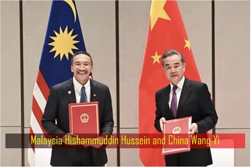 Malaysia Hishammuddin Hussein and China Wang Yi