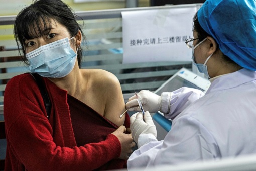 Coronavirus - China Vaccination - People Getting Covid-19 Injection