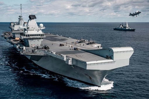 British Royal Navy HMS Queen Elizabeth Aircraft Carrier