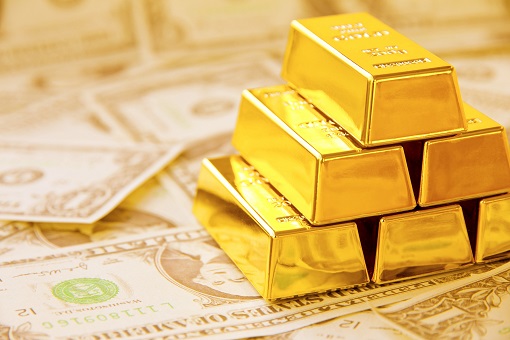Invest Gold - Gold Bar and Dollar