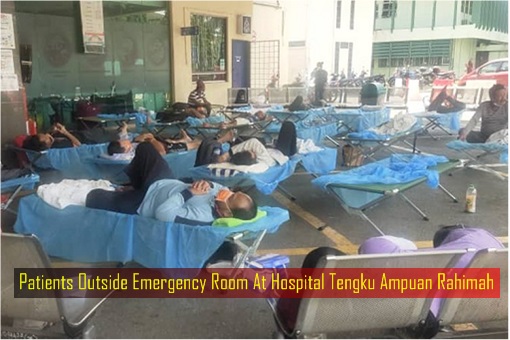 Patients Outside Emergency Room At Hospital Tengku Ampuan Rahimah HTAR