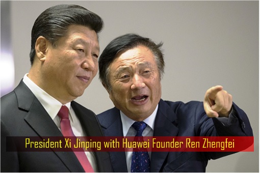 President Xi Jinping with Huawei Founder Ren Zhengfei