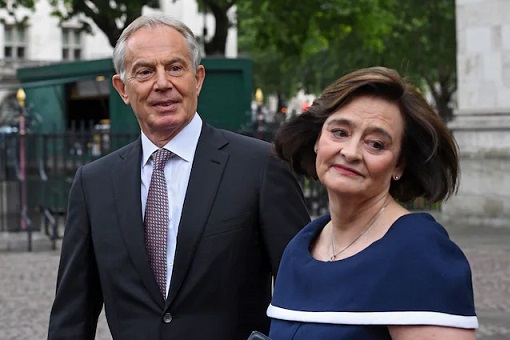 Tony Blair and wife Cherie