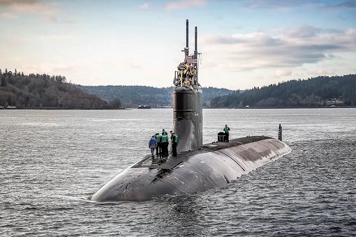 USS Connecticut Submarine Damage