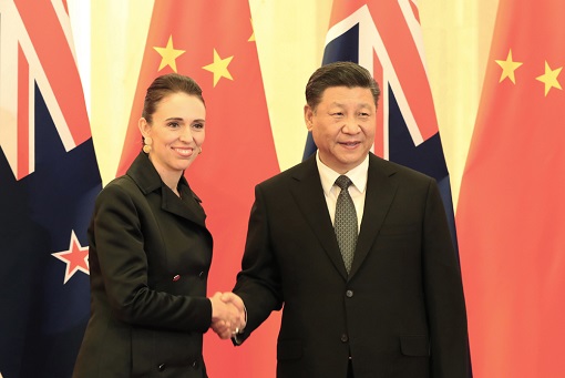 China-New Zealand - PM Jacinda Ardern and President Xi Jinping
