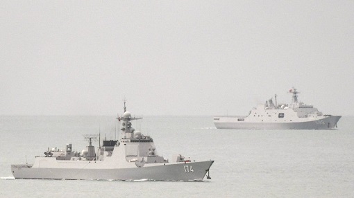 China Warship Fire Laser At Australia Poseidon
