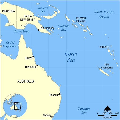 Australia and Solomon Islands - Map