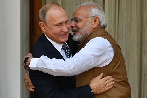Russia President Vladimir Putin and India Prime Minister Narendra Damodardas Modi