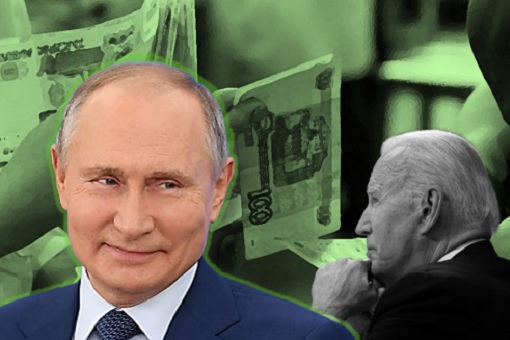 Russian Currency - Putin and Biden
