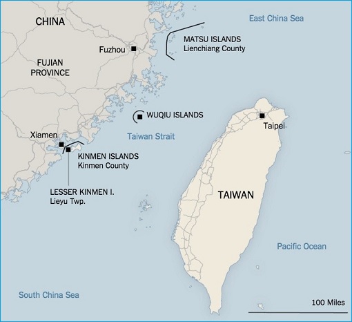 China-Taiwan Map